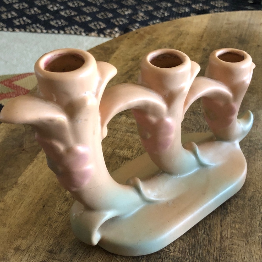 Vintage Weller Ceramic Candle Holder